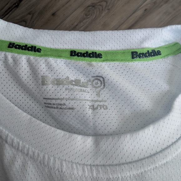 Baddle Pickleball White Men's White Performance Shirt Sz XL - Picture 3 of 6
